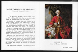 Monaco Feuillet De 4 Pages émis En 1967 Homoré III Et Marie Catherine De Brignole  Histoire   Photos TB ! ! - Covers & Documents