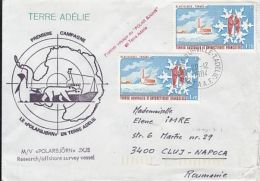 POLAR SHIP, POLARBJORN EXPEDITION IN ADELIE LAND, POLAR BEAR, PENGUINS, SPECIAL COVER, 1984, TAAF - Polar Ships & Icebreakers
