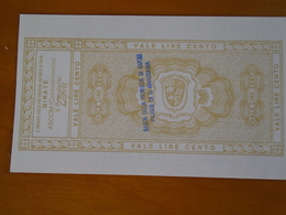 MINIASSEGNI  IL BANCO DI NAPOLI  100 LIRE  1/3/1976  (ASCOM Con Girata) - [10] Cheques Y Mini-cheques