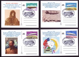 2006 Tribute To Roald Amundsen, Zeppelin Pmk Polar Explorer Philatelic Postcards - Explorateurs & Célébrités Polaires