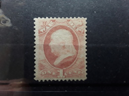 USA / Etats Unis, SERVICE ,WAR / GUERRE 1873,  Yvert N° 25 ,Scott 083  1 C Rose Neuf (*) NG ,TB  Value $ 90 - Service