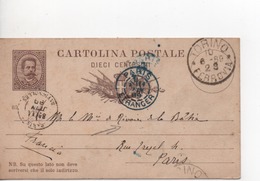 Timbres.entier Postal.Italie.1889. - Interi Postali