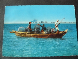 1975 OLD AND BEAUTIFUL POSTCARD OF DHAHRAN AREA "PEARL FISHING IN THE GULF" / DAL DHAHARAN  PER L'ITALIA - Arabie Saoudite