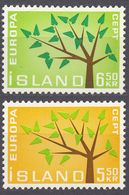 ISLAND Islanda Islande - 1962 -  Serie Completa Nuova MNH: Yvert 319/320, Europa, 2 Valori. - Neufs