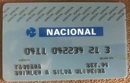 LSJP BRAZIL (2) NACIONAL BANK CARD  - THIS BANK DOES NOT EXIST MORE - Credit Cards (Exp. Date Min. 10 Years)