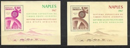 Deux Blocs Salon Du Timbre Des Etats Africains  7ème Exposition Du Timbre Europa Naples 1967 Neufs ( * ) TB  - 1967