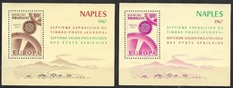 Deux Blocs Salon Du Timbre Des états Africains 7ème Exposition Du Timbre Europa Naples 1967 Neufs ( * ) TB - Souvenir Blocks