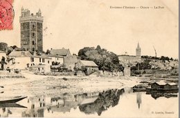 44. CPA. OUDON, Près Ancenis, Le Port, La Tour, église. - Oudon