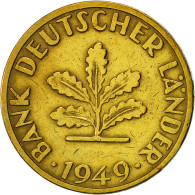 Monnaie, République Fédérale Allemande, 5 Pfennig, 1949, Stuttgart, SUP+ - 5 Pfennig