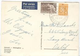 FINLAND Used Olympic Postcard With Olympic Stamps And Olympic Cancel 26.7.52 - Summer 1952: Helsinki