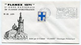 RC 8755 FRANCE FLAMEX 1971 MARSEILLE FLAMMES OBLITERATION MÉCANIQUE - Annullamenti Meccanici (pubblicitari)
