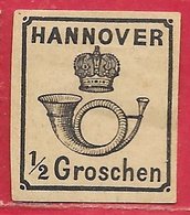 Hanovre N°16 0,5g Noir 1859-63 * - Hannover