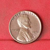 USD 1 CENTS 1949 -    KM# A132 - (Nº22672) - 1909-1958: Lincoln, Wheat Ears Reverse