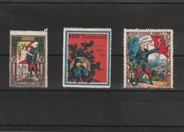 Lot De 3 Vignettes Delandre Difèrentes Avec Charnière * Propre , Fraicheur Postale - Vignette Militari