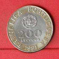 PORTUGAL 200 ESCUDOS 1991 -    KM# 655 - (Nº22700) - Portugal