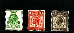 GREAT BRITAIN - 1929  PUC  SET  WMK  INVERTED  MINT - Neufs