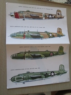 DEC814 N°29-1 Planche De Décals ESCI Pour Maquettes 1/72e  Avions USAF  B-25 MITCHELL  , Permets De Réaliser 4 Maquettes - Aufkleber - Decals