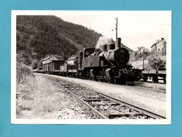 Photographie Chemin De Fer Vivarais Photo Souple  De Locomotive Lieu Non Situé Et Cliché Non Daté ( Format 9x12,6 ) - Eisenbahnen