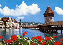 SUISSE,SWITZERLAND,SVIZZERA,HELVETIA,SWISS,SCHWEIZ ,LUCERNE,LUZERN,pont,chapelle,commerce - Lucerne