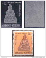 Lot De 2 Morceaux De Cylindre D'impression D'un Timbre D'Indonésie (cylinder Printing), Thème Divinité Artha Prospérité - Hinduismo