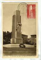 Carte Maximum LYON - Monument Aux Morts Du Service De Santé... (du 17.07.1938) - 1930-1939