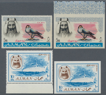 22050 Adschman / Ajman: 1964/1968 (ca.), Collection In Stockbook With Different Perf. And Imperf. Stamps/s - Ajman