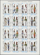 22061 Adschman / Ajman: 1971/1972, Soldier's Uniforms, U/m Accumulation Of Complete Sets Within Se-tenant - Ajman