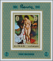 22065 Adschman / Ajman: 1971, Nude Paintings By Auguste RENOIR Set Of Eight Different Imperforate Special - Adschman