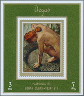 22067 Adschman / Ajman: 1971, Paintings By Edgar DEGAS (bathing Women Etc.) Set Of Eight Different Imperfo - Adschman