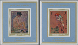 22079 Adschman - Manama / Ajman - Manama: 1971, PAINTINGS (French Nude) Set Of Eight Different Imperforate - Manama