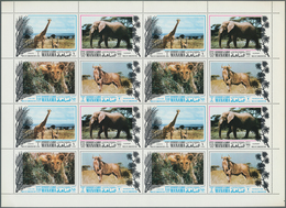 22085 Adschman - Manama / Ajman - Manama: 1971, African Wildlife, 1dh. To 2r., Perf. Issue, 84 Complete Se - Manama