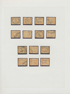 22099 Ägypten: 1867/1871, "Sphinx/Pyramid", Used Collection Of Apprx. 140 Stamps On Album Pages, Comprisin - 1915-1921 Protectorat Britannique