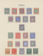 22180 Antigua: 1863- 1920, Collection On Two Album Leaves Including SG. 5, 13, 15, 30, 61, All Mint, Most - 1858-1960 Kronenkolonie