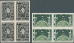 22189 Argentinien: 1918/1957, Collection Of 128 Imperforate Proofs On Ungummed Paper (many Blocks Of Four) - Altri & Non Classificati
