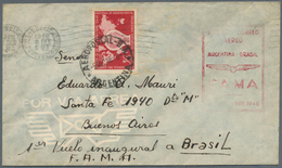 22190 Argentinien: 1935-80, 29 Air Mail Covers And First Flights, Pan American, PANAGRA, FAMA, Some Mint S - Andere & Zonder Classificatie