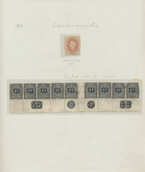 22208 Neusüdwales: 1864/1910 (ca.), Miscellaneous/Back Of Book Lot On Album Pages, Comprising E.g. 1888 Di - Briefe U. Dokumente