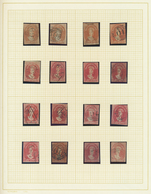 22211 Tasmanien: 1855/1865 (ca.), Sepcialised Used Collection Of 93 Stamps Of The Chalon Heads Imperf./per - Briefe U. Dokumente