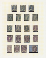 22212 Tasmanien: 1857/1872 (ca.), Specialised Used Collection Of 6d. Lilac/violet (26) And 1s. Orange (11) - Lettres & Documents