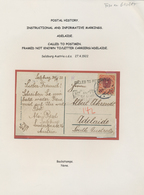 22224 Australien: 1922/1951, 13 Items Incoming Mail To Australia On Exhibition Leaves With "Tax"-cancellat - Andere & Zonder Classificatie