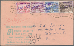 22248 Bangladesch: 1971 Dacca-Calcutta-Dacca First Flight: Six Covers Carried On Dec. 26th, 1971 By First - Bangladesch