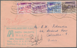 22248 Bangladesch: 1971 Dacca-Calcutta-Dacca First Flight: Six Covers Carried On Dec. 26th, 1971 By First - Bangladesh