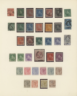 22250 Barbados: 1852-1925, Collection Mint And Used On 5 Album Leaves Including SG 5, 5a, 7, 11, 12, 17-19 - Barbades (1966-...)