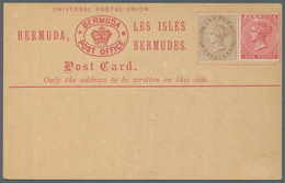 22267 Bermuda-Inseln: 1888/1970 (ca.), Accumulation With 35 Covers And Postal Stationeries With Many Bette - Bermuda