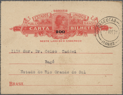22292 Brasilien: 1892/1943, Assortment Of Apprx. 35 Covers/cards With Plenty Of Interesting And Better Mat - Altri & Non Classificati
