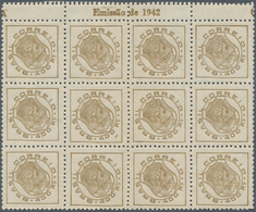 22303 Brasilien: 1942, Eucharistic Congress 400r. Olive-brown With Scarce Wmk. 16 (5 Mm Letters) In A Lot - Autres & Non Classés