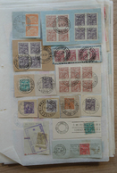 22313 Brasilien - Stempel: 1930-1950. Folder With Ca. 660 Used Stamps Of Brazil On Paper, Including Many D - Lettres & Documents
