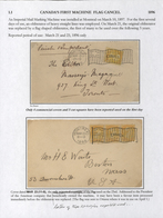 22357 Canada - Stempel: 1896/1902, THE MACHINE CANCELLATIONS OF CANADA, Extraordinary Collection Of Apprx. - Postgeschiedenis