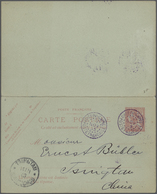 22420 China - Fremde Postanstalten / Foreign Offices: France, 1896/1904, Cards 10 C. (2) Used Han-keou Or - Altri & Non Classificati