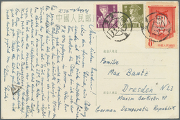 22444 China - Volksrepublik: 1955/1958, Eight Commercial Covers By Airmail Sent To GDR, East Germany. - Andere & Zonder Classificatie