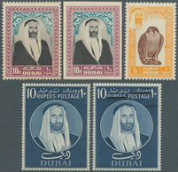 22511 Dubai: 1963/1967, Collection In Large Stockbook With Many Complete Sets Incl. Definitives, Imperf. I - Dubai